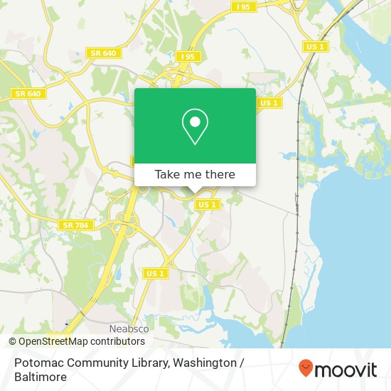 Potomac Community Library map