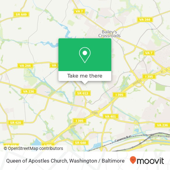 Queen of Apostles Church map