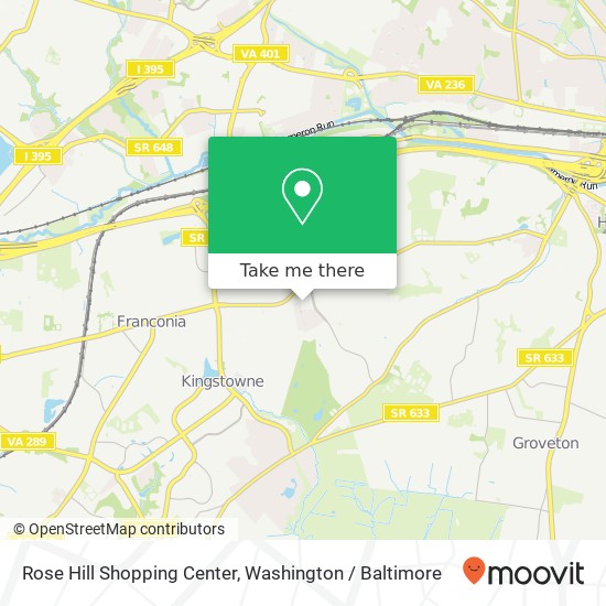 Rose Hill Shopping Center map