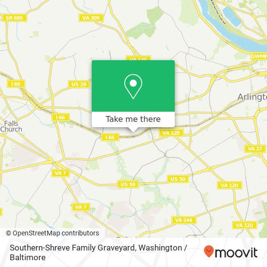 Mapa de Southern-Shreve Family Graveyard
