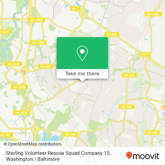 Sterling Volunteer Rescue Squad Company 15 map