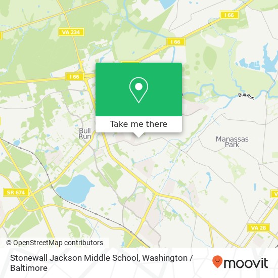 Mapa de Stonewall Jackson Middle School