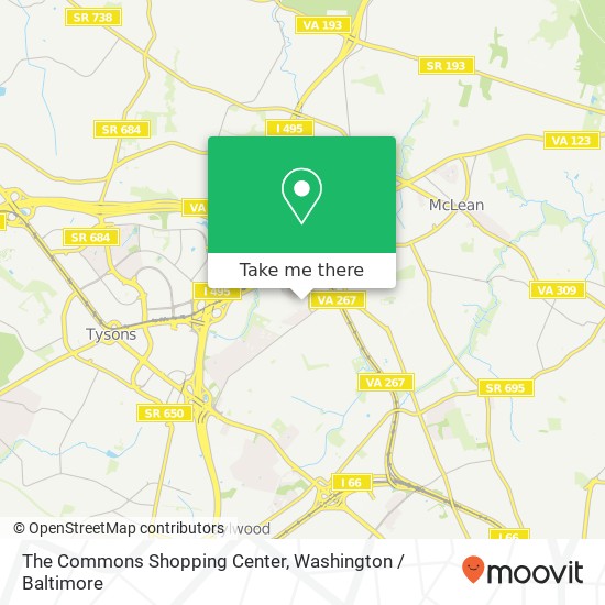 Mapa de The Commons Shopping Center