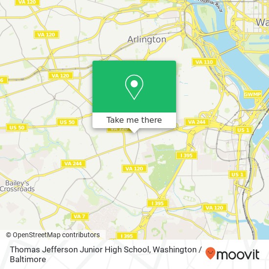 Thomas Jefferson Junior High School map