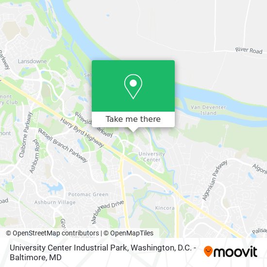 University Center Industrial Park map