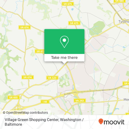 Village Green Shopping Center map