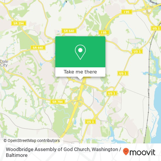 Mapa de Woodbridge Assembly of God Church