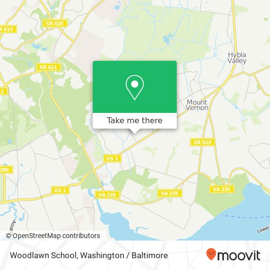 Woodlawn School map
