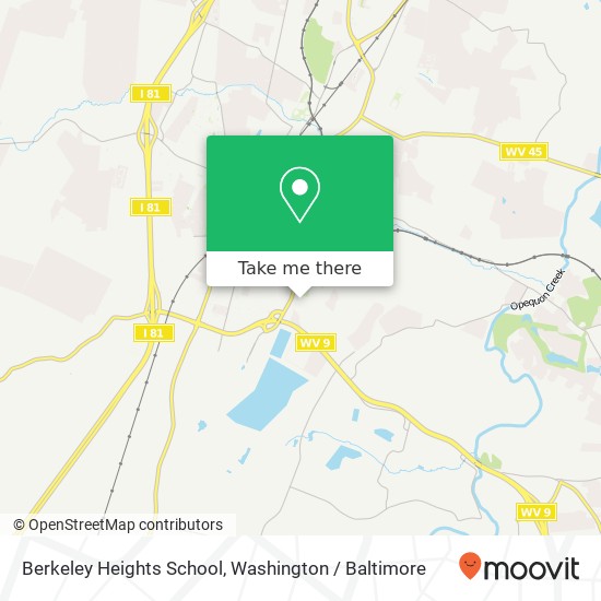 Mapa de Berkeley Heights School