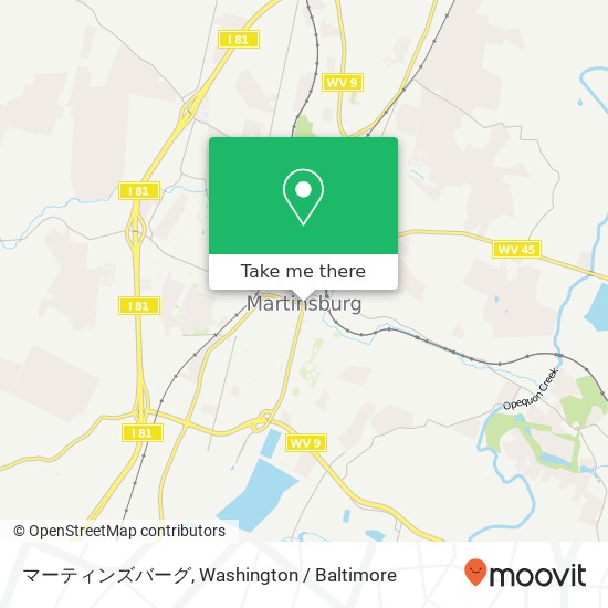 Mapa de マーティンズバーグ