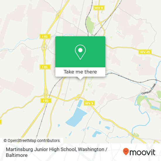 Martinsburg Junior High School map