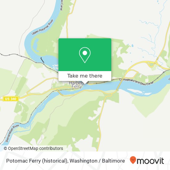 Mapa de Potomac Ferry (historical)