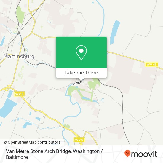 Mapa de Van Metre Stone Arch Bridge