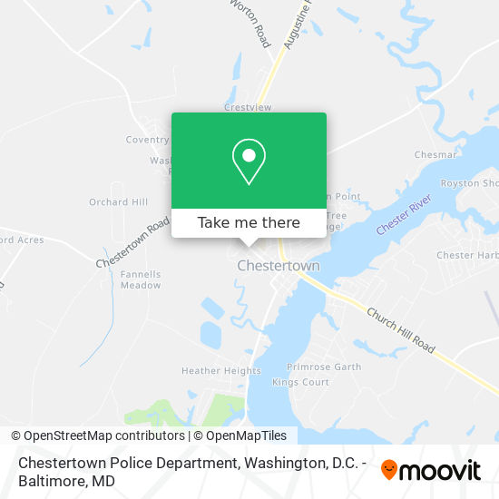 Chestertown Police Department map