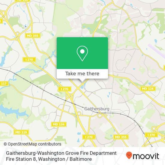 Mapa de Gaithersburg-Washington Grove Fire Department Fire Station 8