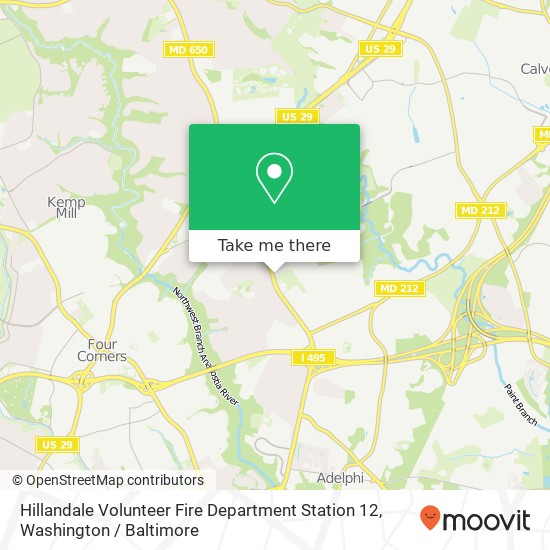 Mapa de Hillandale Volunteer Fire Department Station 12