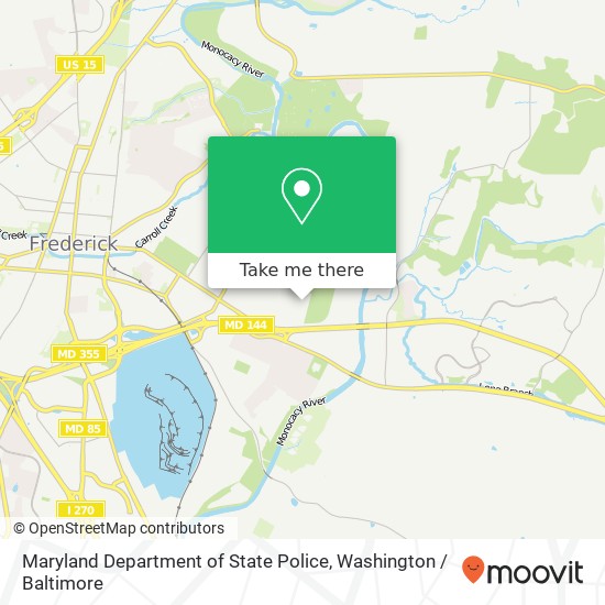 Maryland Department of State Police map