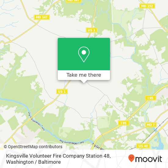 Kingsville Volunteer Fire Company Station 48 map