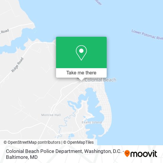 Mapa de Colonial Beach Police Department