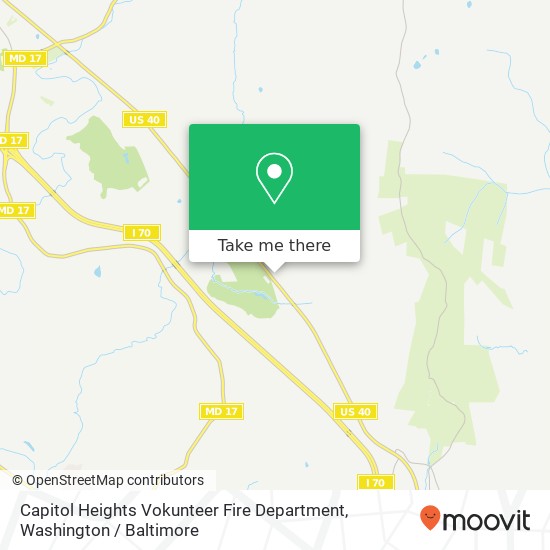 Capitol Heights Vokunteer Fire Department map