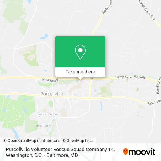 Mapa de Purcellville Volunteer Rescue Squad Company 14