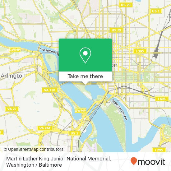 Martin Luther King Junior National Memorial map