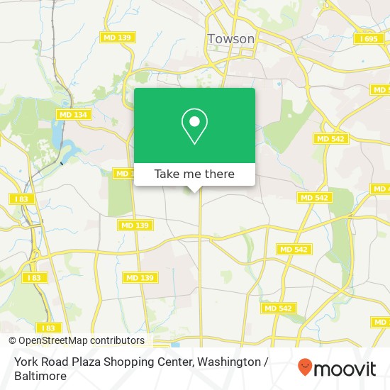 York Road Plaza Shopping Center map