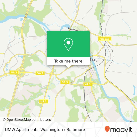 UMW Apartments map