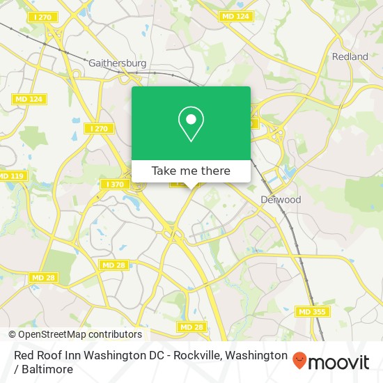 Mapa de Red Roof Inn Washington DC - Rockville