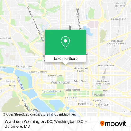 Wyndham Washington, DC map