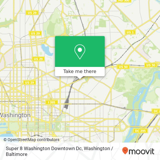 Mapa de Super 8 Washington Downtown Dc