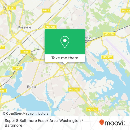 Super 8 Baltimore Essex Area map