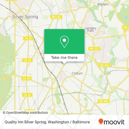 Quality Inn Silver Spring map