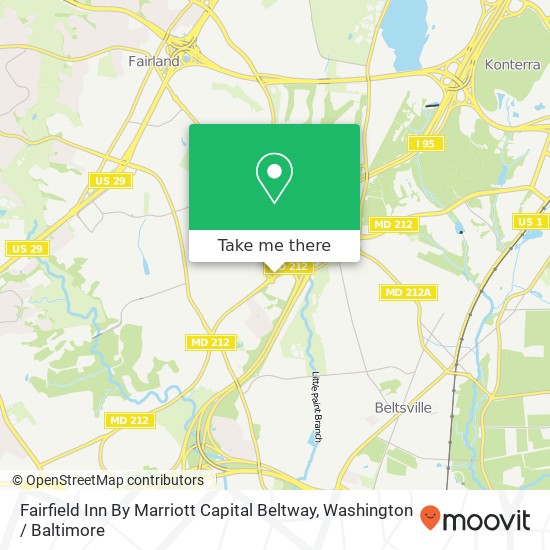 Mapa de Fairfield Inn By Marriott Capital Beltway