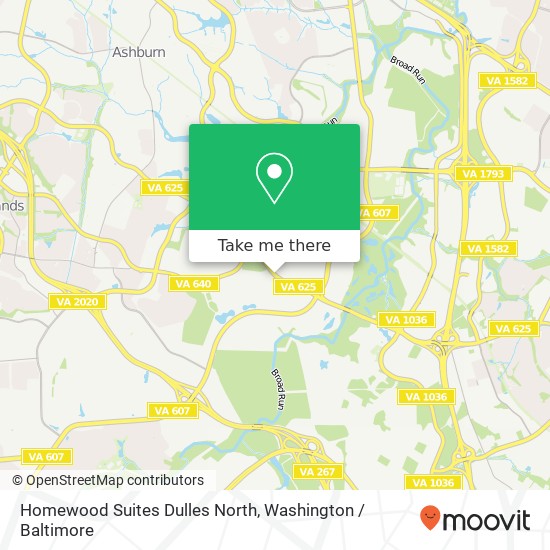 Homewood Suites Dulles North map