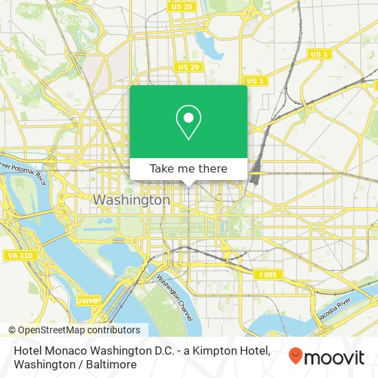 Hotel Monaco Washington D.C. - a Kimpton Hotel map