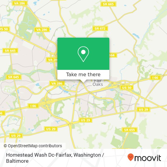 Homestead Wash Dc-Fairfax map