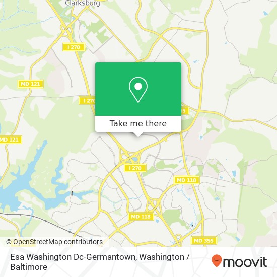 Esa Washington Dc-Germantown map