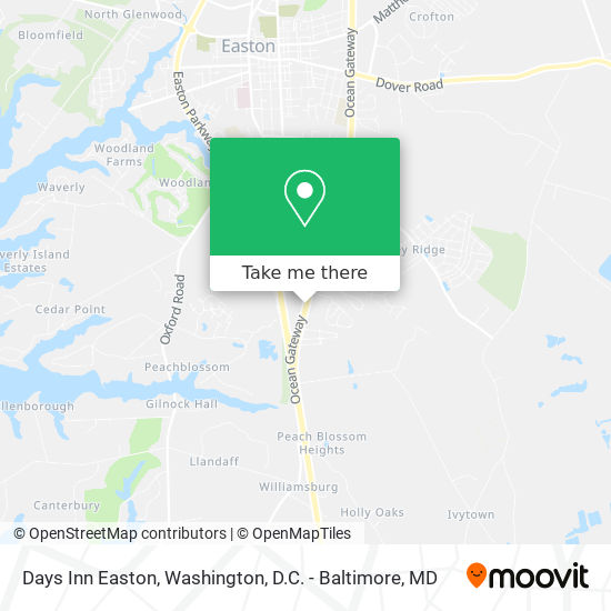 Mapa de Days Inn Easton