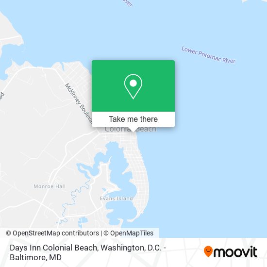 Mapa de Days Inn Colonial Beach