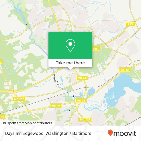 Days Inn Edgewood map