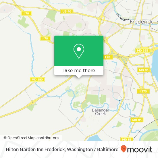 Mapa de Hilton Garden Inn Frederick