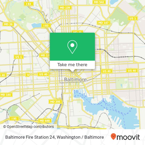 Baltimore Fire Station 24 map