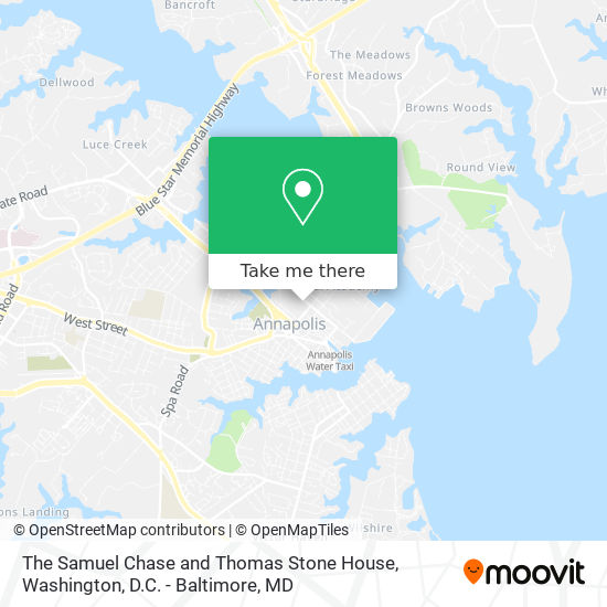 The Samuel Chase and Thomas Stone House map