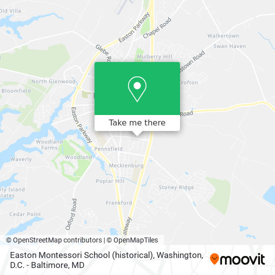 Easton Montessori School (historical) map