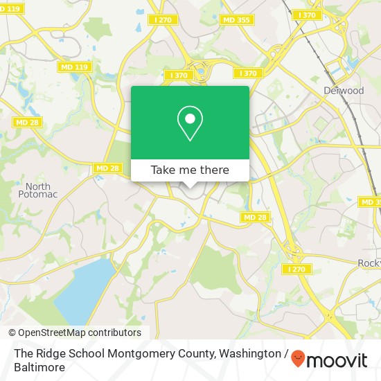 Mapa de The Ridge School Montgomery County