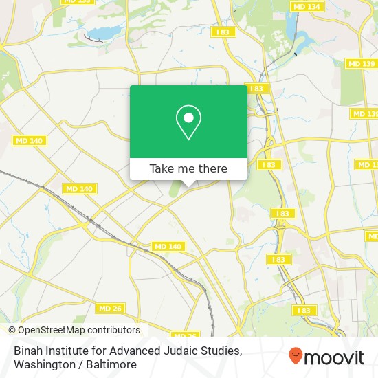 Binah Institute for Advanced Judaic Studies map