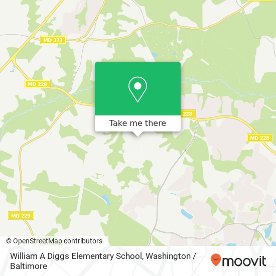 William A Diggs Elementary School map
