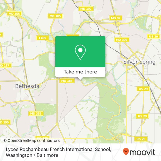 Mapa de Lycee Rochambeau French International School