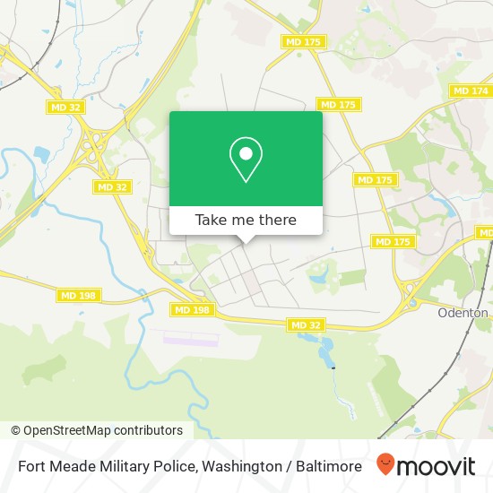 Fort Meade Military Police map